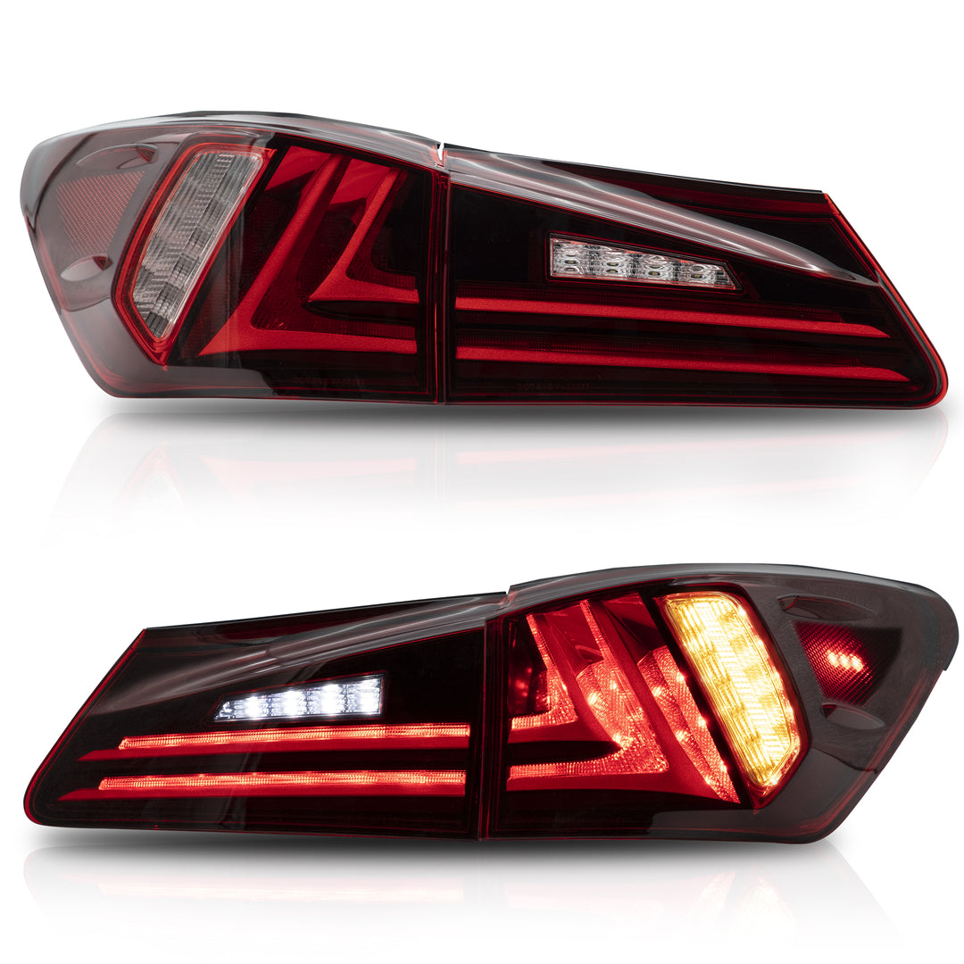VLAND TAIL LIGHT ASSEMBLY FIT FOR Lexus 2006-2013 IS 250/350 Sedan 2008-2014 IS F , Two Colors - VLAND